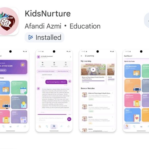 KidsNurture Apps: Aplikasi Komprehensif Panduan Kesihatan Ibu, Anak & Penyusuan Susu Ibu